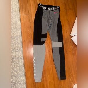 NIKE X OFF WHITE Black, Gray, and Pink Leggings